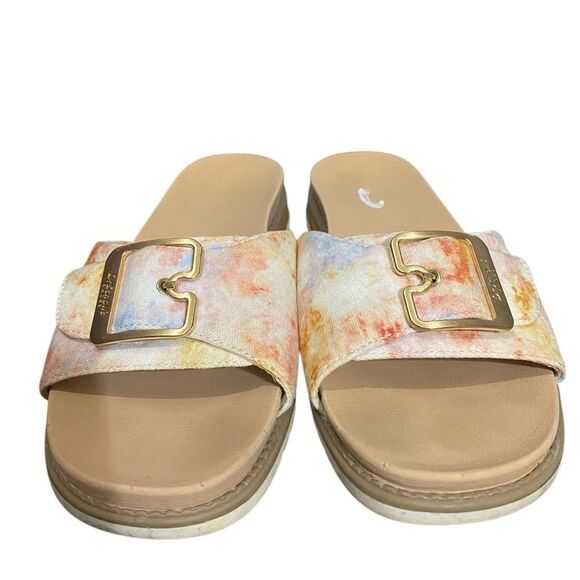Dr. Scholl’s Size 8.5 Originalist 2 Slide Sandals Watercolor Blue Clay Beach - Picture 7 of 11